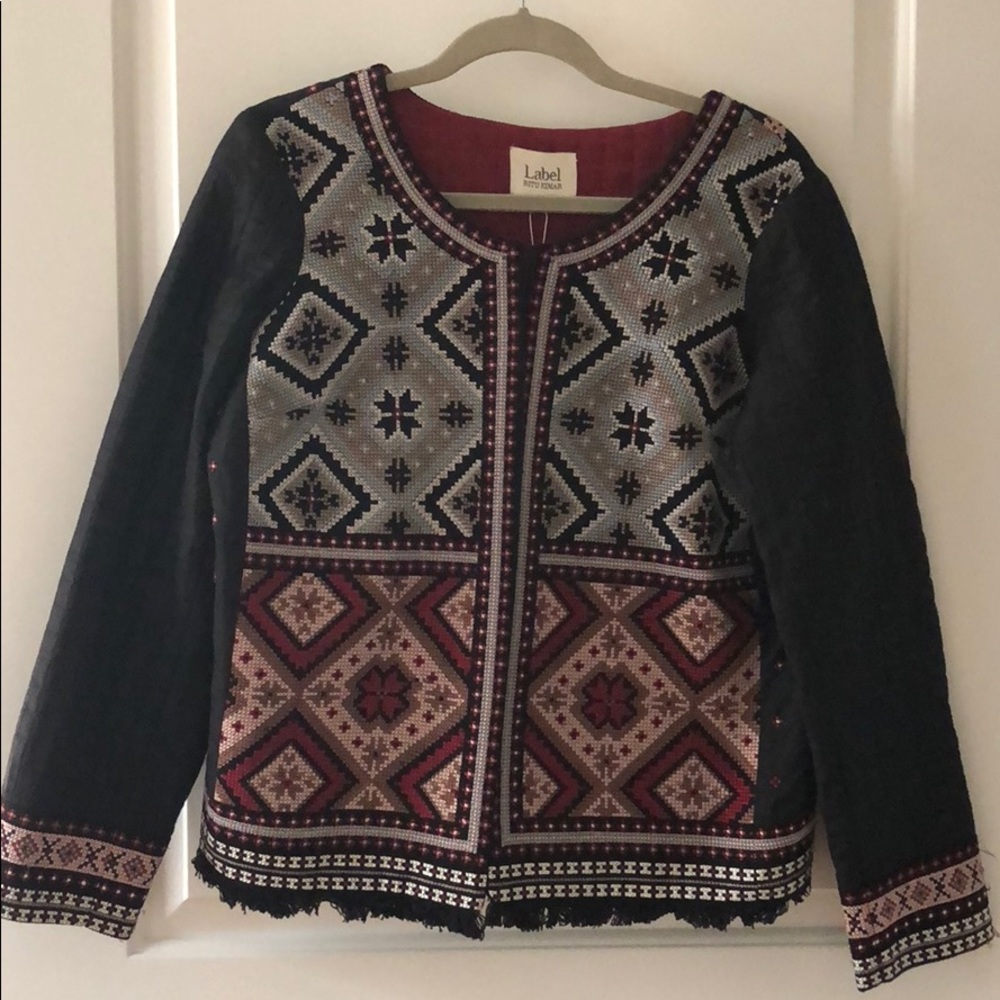 Embroidered Black Jacket
